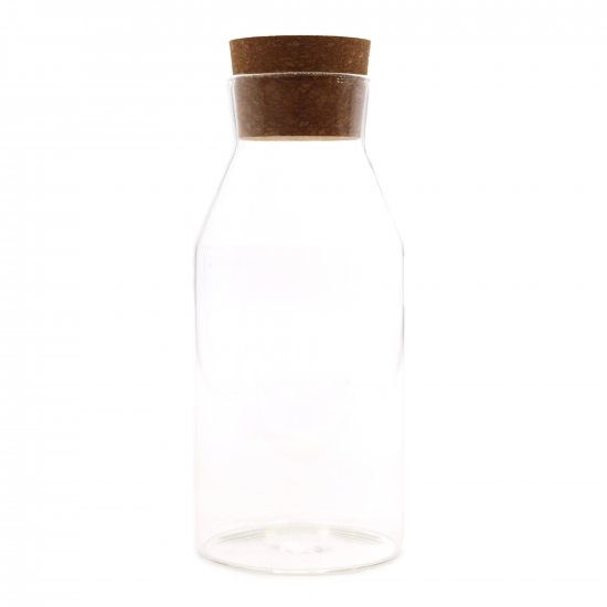 (image for) Cottage Cork Glass Jar - Clear - 20cm