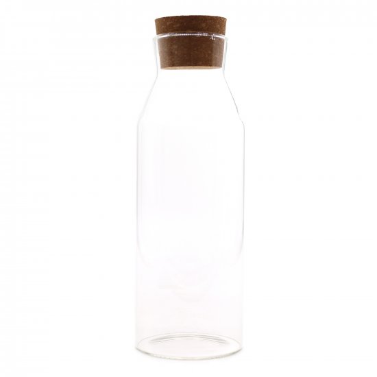 (image for) Cottage Cork Glass Jar - Clear - 25cm
