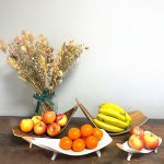 (image for) Coconut Leaf Fruit Bowl Set - Whitewash
