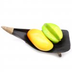 (image for) Coconut Leaf Fruit Bowl Set - Chocolate