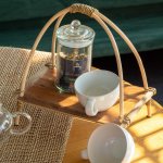 (image for) Coconut Leaf Tea Stand - Natural