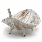 (image for) Coconut Leaf Large Fruit Bowl - Whitewash