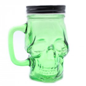 Funky Mason Jar - Skull - Green Funky Mason Jar - Skull - Green
