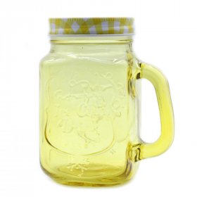 Funky Mason Jar - Ice Cold - Yellow Funky Mason Jar - Ice Cold - Yellow