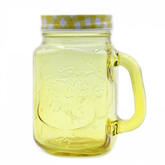 (image for) Funky Mason Jar - Ice Cold - Yellow