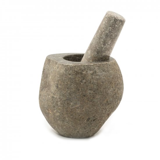 (image for) Natural Riverstone Decorative Pestle & Mortar -Medium (aprox 12x8cm)