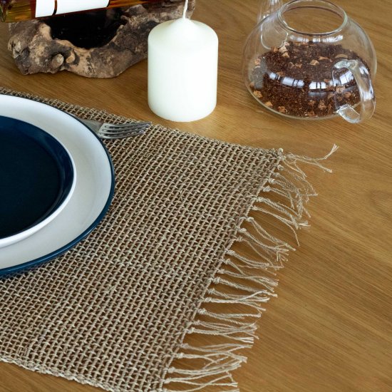 (image for) Seagrass Fringe Natural Placemat - Natural