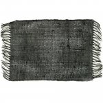 (image for) Seagrass Fringe Natural Placemat - Charcoal