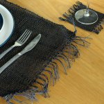 (image for) Seagrass Fringe Natural Placemat - Black