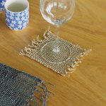 (image for) Set of 4 Seagrass Fringe Natural Coasters - Natural