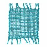 (image for) Set of 4 Seagrass Fringe Natural Coasters - Turquoise