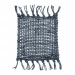 (image for) Set of 4 Seagrass Fringe Natural Coasters - Charcoal
