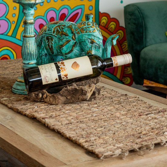 (image for) Water Hyacinth Table Runner - Robusta And Fringe - 150cm