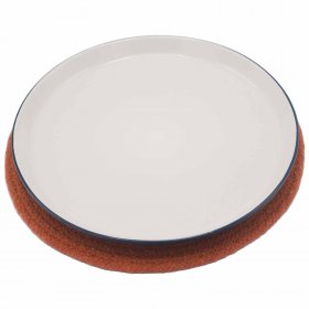 Natural Place Mat - Jute & Cotton 30cm - Clay Border Natural Place Mat - Jute & Cotton 30cm - Clay Border