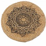 (image for) Natural Place Mat - Jute 30cm - Mandala Print