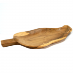 (image for) Teak Leaf Shaped Bowl - aprox 32cm
