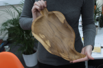 (image for) Teak Leaf Shaped Bowl - aprox 32cm
