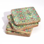 (image for) Set of 4 Square Coasters - Mediterranean Tile Pattern