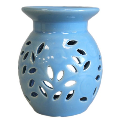 (image for) Floral Oil Burner - Blue