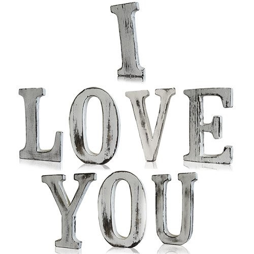 (image for) Shabby Chic Letters - I LOVE YOU (8)