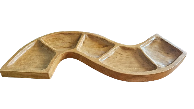 (image for) Snake Shaped Teak Bowl